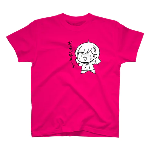 もっちん擬人化 モノクロ スタンダードTシャツ