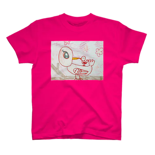 鳥の親子(春) 티셔츠
