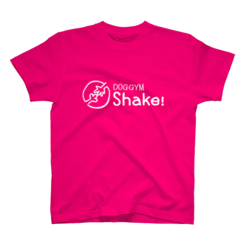 【DOGGYM Shake!】シンプルロゴ（白） スタンダードTシャツ