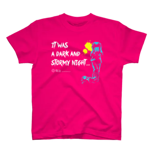 怖話-Girlイラスト（T-Shirt Pink） 티셔츠