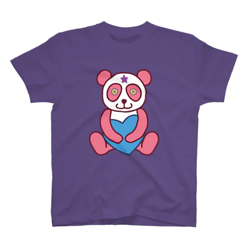 ボタンパンダ ピンク スタンダードTシャツ