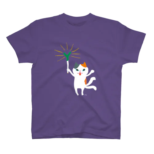 おばけTシャツ＜ネギを信仰する猫又＞ Regular Fit T-Shirt