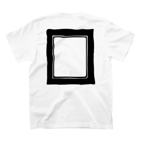 YORASHI frame-black logo スタンダードTシャツ