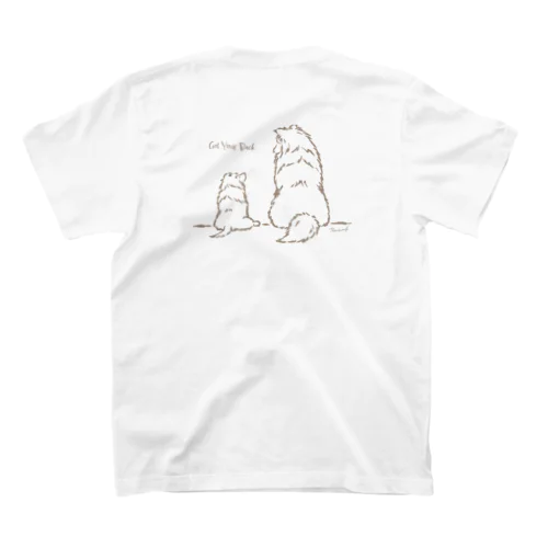 【茶】親子シェルティ スタンダードTシャツ