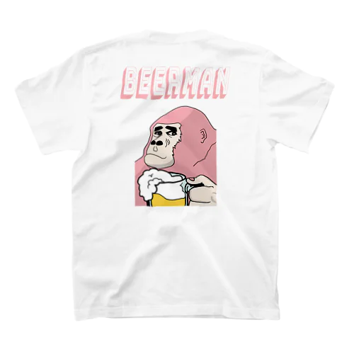 ビールで乾杯ウホッ！（ver.B/淡いピンク/両面） Regular Fit T-Shirt