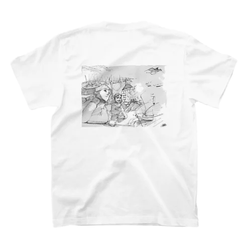 freedom cafe☕️バックプリント Regular Fit T-Shirt