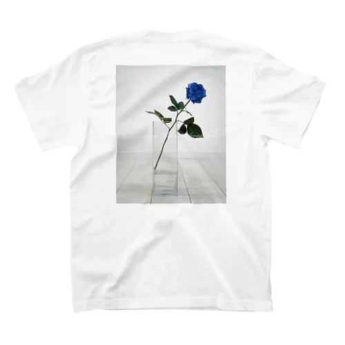 バックプリント　Blue Rose mosaic tile Regular Fit T-Shirt