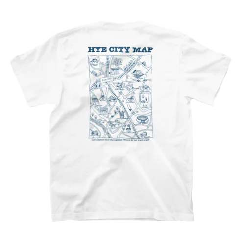 HYE CITY MAP (sky blue) スタンダードTシャツ