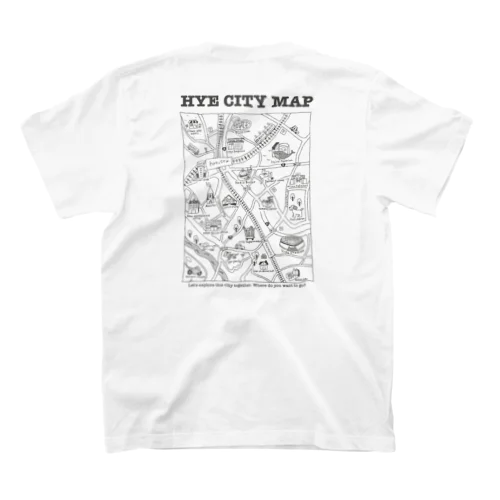 HYE CITY MAP(black) スタンダードTシャツ