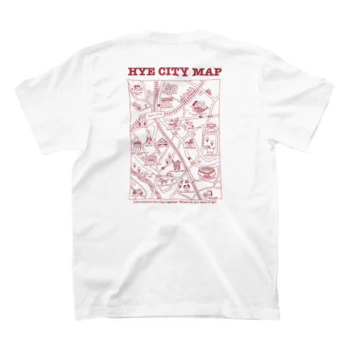 HYE CITY MAP(red) スタンダードTシャツ