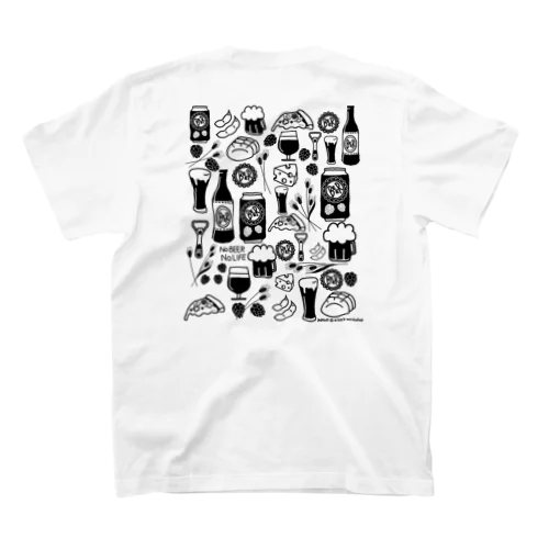 No  BEER No LIFE (バックプリント) スタンダードTシャツ