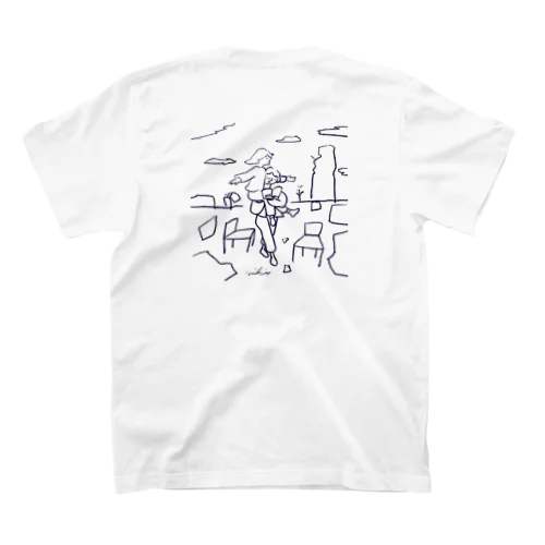 日記を読む男と女【背面プリント】 Regular Fit T-Shirt