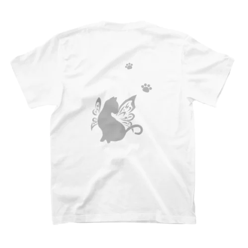 翅猫　LGy（背面） スタンダードTシャツ