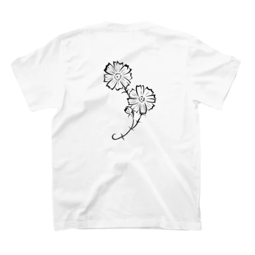 秋桜　 Bk（背面） Regular Fit T-Shirt