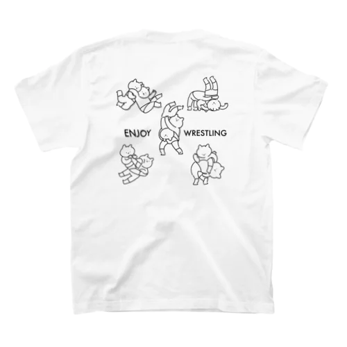 プロレスにゃんこ（エンジョイレスリングA） スタンダードTシャツ