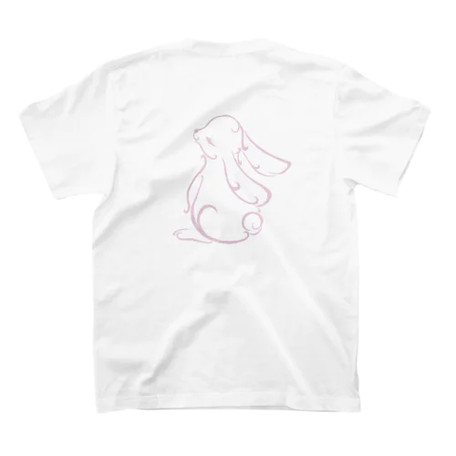 ウサギ　Pi（背面） スタンダードTシャツ