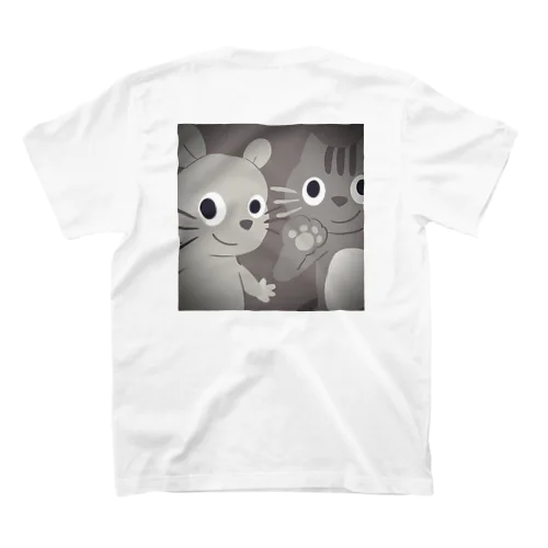 ネズミとネコ(自撮り) スタンダードTシャツ