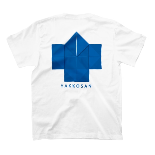 バックプリント やっこさん(折り紙) 青 Regular Fit T-Shirt
