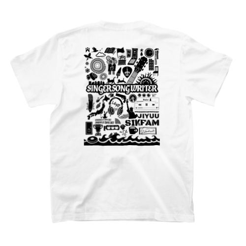 黒デザインTシャツ Regular Fit T-Shirt