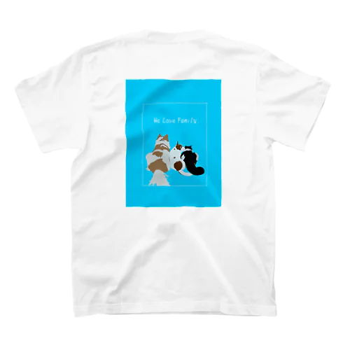 「We Love Family」my犬猫(スカイブルー) Regular Fit T-Shirt