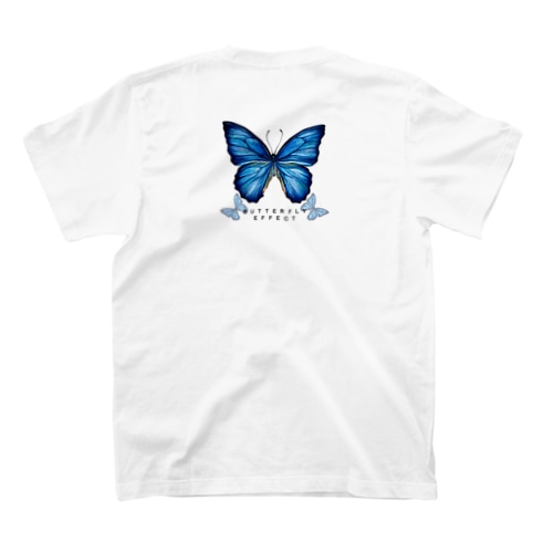青い蝶　３羽version Regular Fit T-Shirt