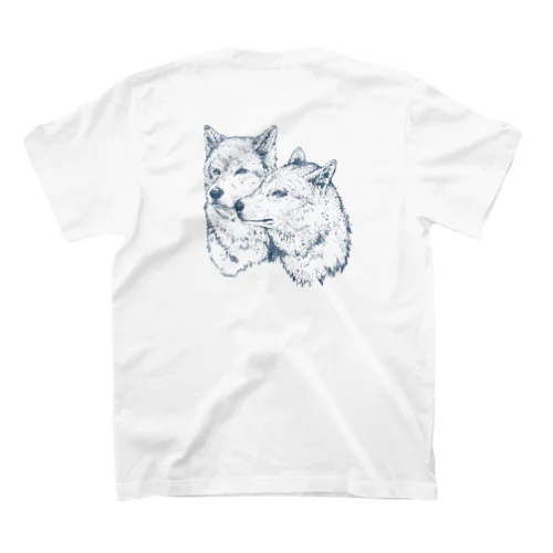 Wolf （Navy両面） Regular Fit T-Shirt