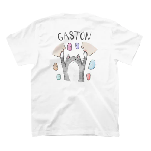 クライミング猫のガストン（ボルダリング大好きさんへ） スタンダードTシャツ