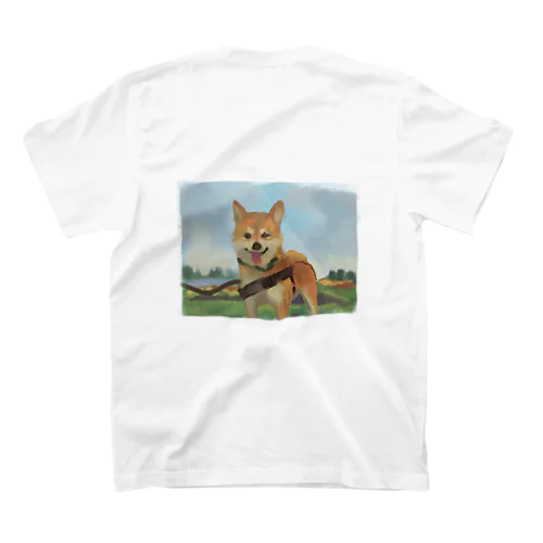 柴犬と高原 スタンダードTシャツ