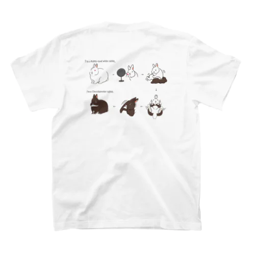 [バックプリント]ルビーアイドホワイトからチョコレートオターに変身！ Regular Fit T-Shirt