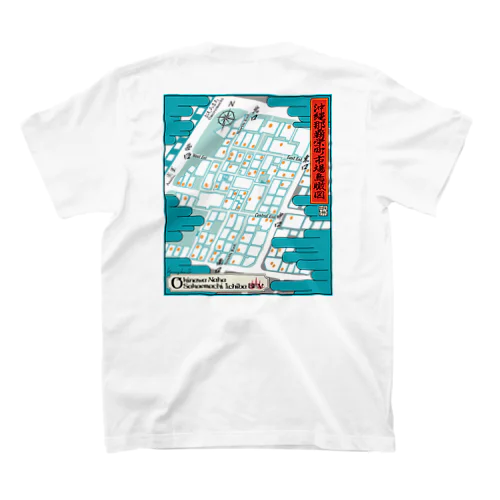 沖縄那覇栄町市場鳥瞰図 スタンダードTシャツ