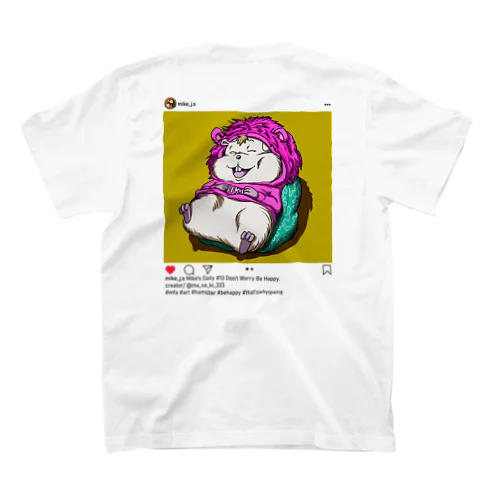 MFA "Mike's Daily" Tシャツ ホワイト (Don't Worry Be Happy) スタンダードTシャツ