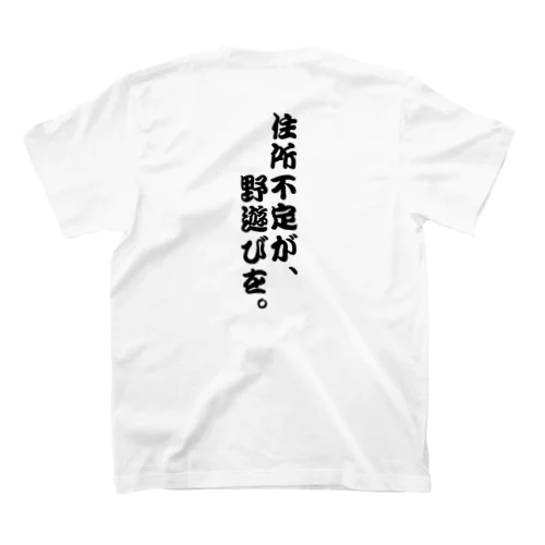 住所不定が、野遊びを。 スタンダードTシャツ