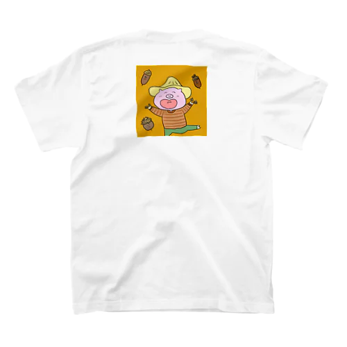 (背面)こぶた君とどんぐりたち。 スタンダードTシャツ