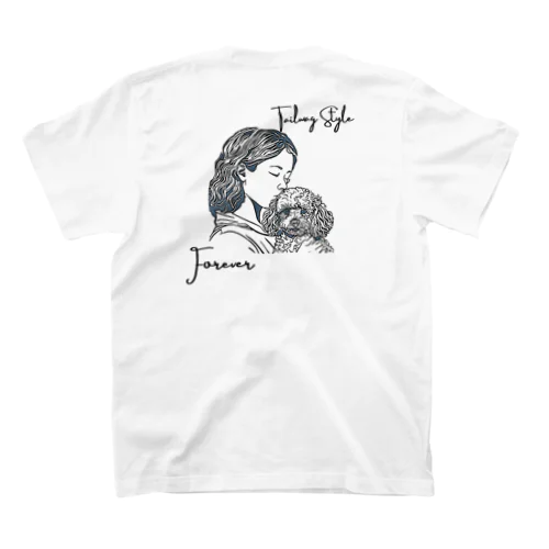 トイプードルと女の子　ver02 Regular Fit T-Shirt