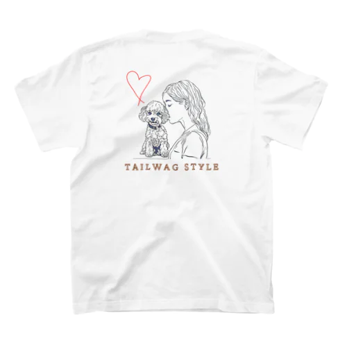 トイプードルと女の子ver05 スタンダードTシャツ