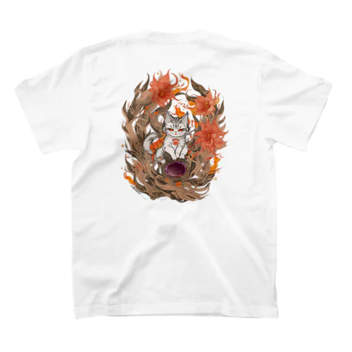 猫神さま - 阿 - （背面）  スタンダードTシャツ