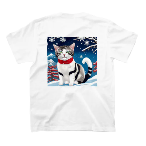 猫浮き絵（冬） Regular Fit T-Shirt