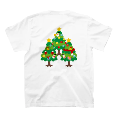 バックプリント 森さんのクリスマスA クリスマスツリー スタンダードTシャツ