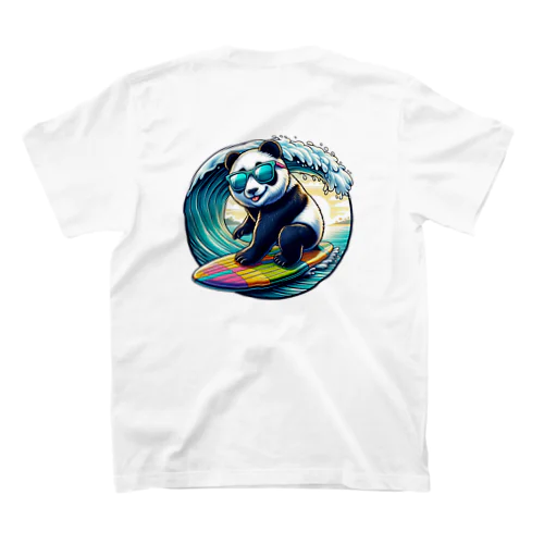 Blue SHORELINE サーフパンダ スタンダードTシャツ