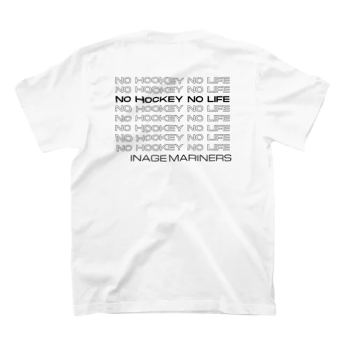 No Hockey No Life　黒文字シリーズ Regular Fit T-Shirt