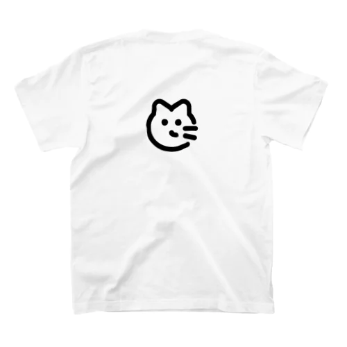 白ねこスタンプロゴ スタンダードTシャツ