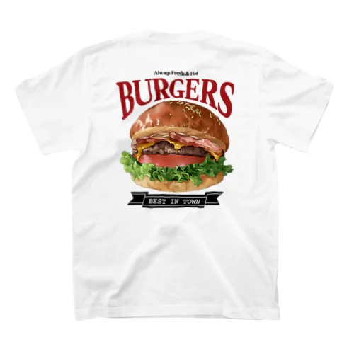 アメリカンダイナーのハンバーガーA（淡色） Regular Fit T-Shirt