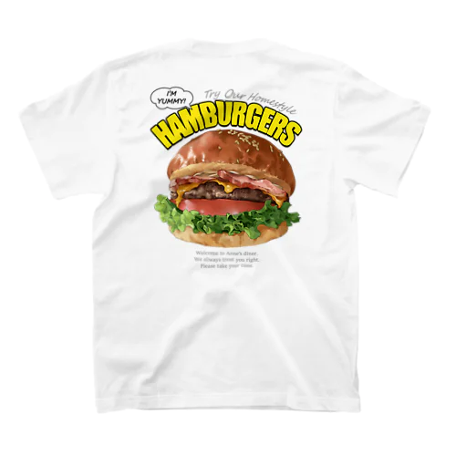 アメリカンダイナーのハンバーガーB（淡色） 티셔츠