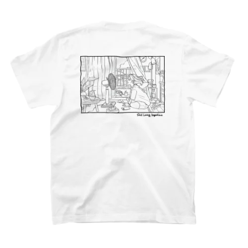 still loving Kagoshima（鹿児島）線画背面 スタンダードTシャツ