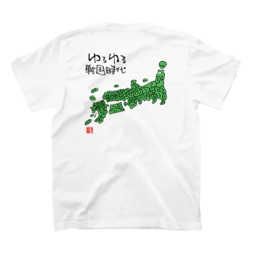 ゆるゆる戦国時代　日本地図 スタンダードTシャツ