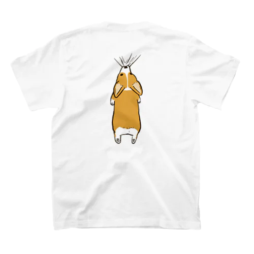 背中にコーギーついてますよ Regular Fit T-Shirt