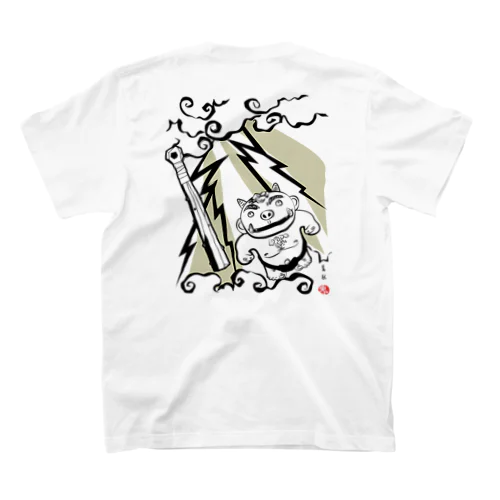 カミナリ鬼　背面プリント Regular Fit T-Shirt