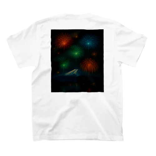 花火と富士山 Regular Fit T-Shirt