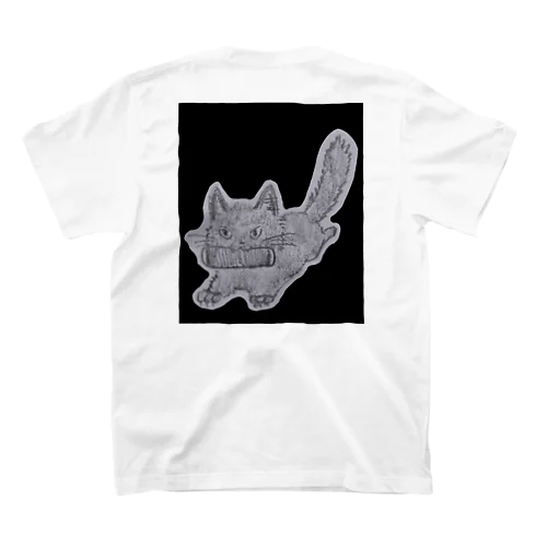黒猫「福子」恵方巻奪取ダッシュグッズ（黒背景） Regular Fit T-Shirt