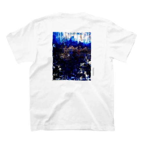 Abstraction.青　バックプリントTシャツ Regular Fit T-Shirt